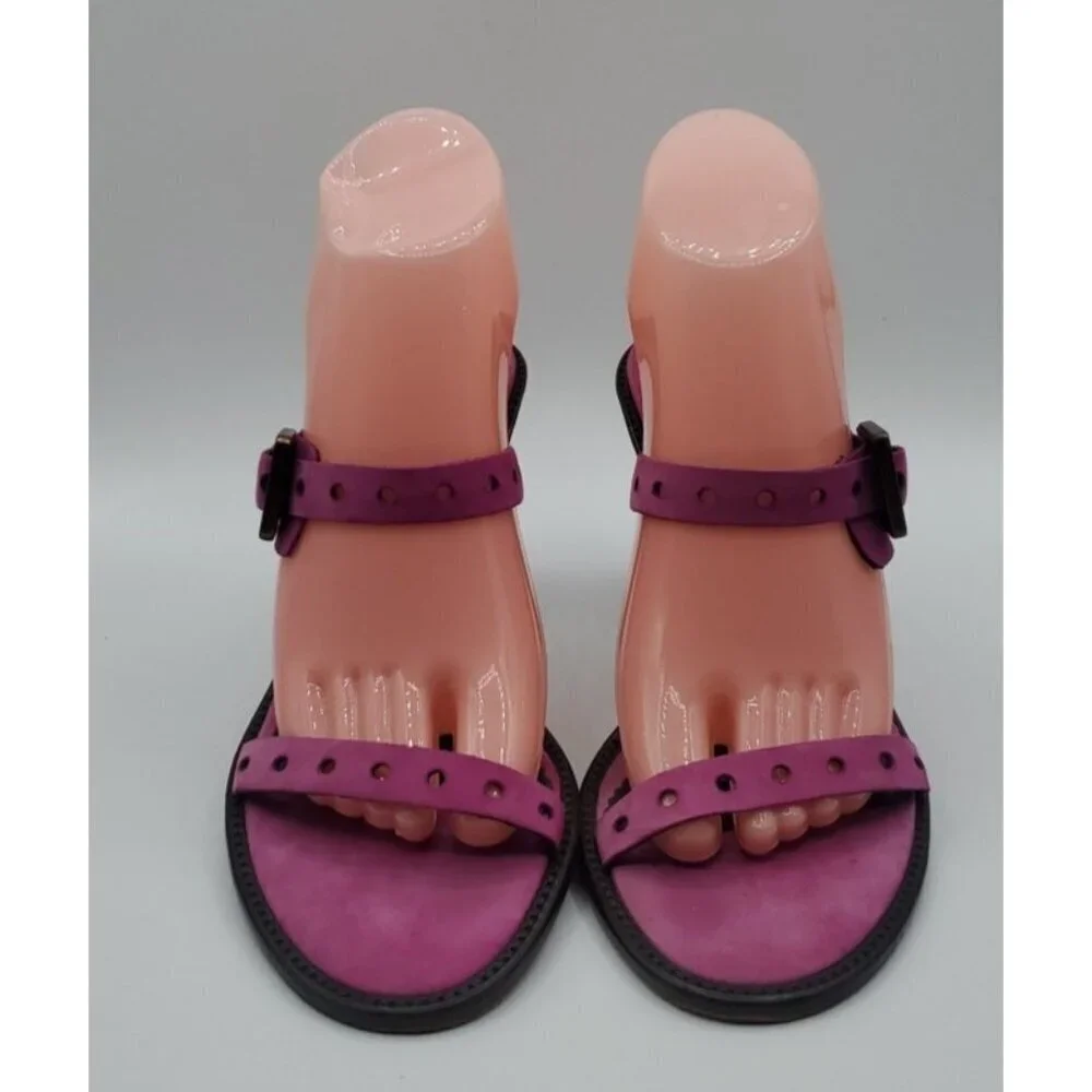 DONALD J PLINER Mountains of Italy Fuschia Pink Vianna Sandal Size 8M